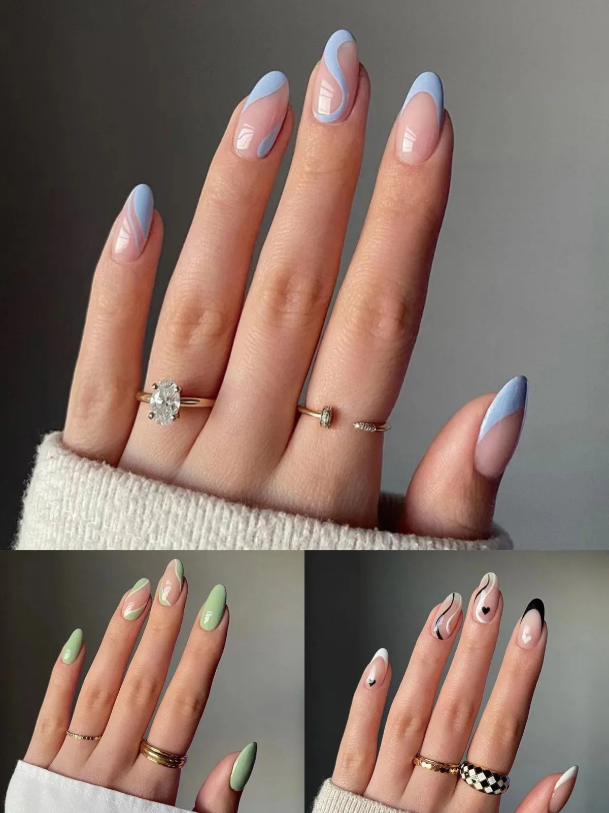 Elegance Line Almond Nails