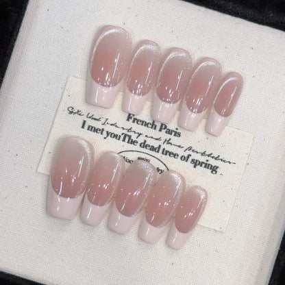 Rosé French Handmade Nails