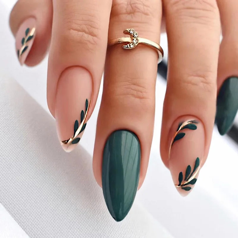 Verdant French Press-On Nails