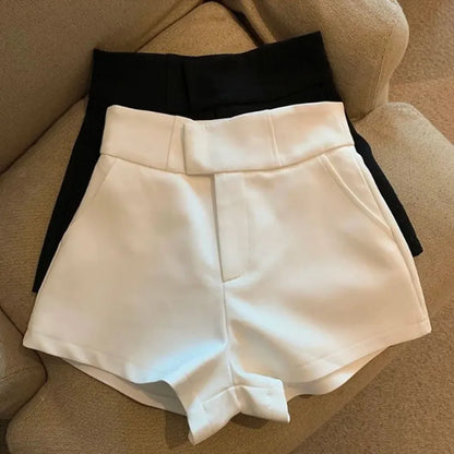 Mooyufon High-Waist Black Shorts