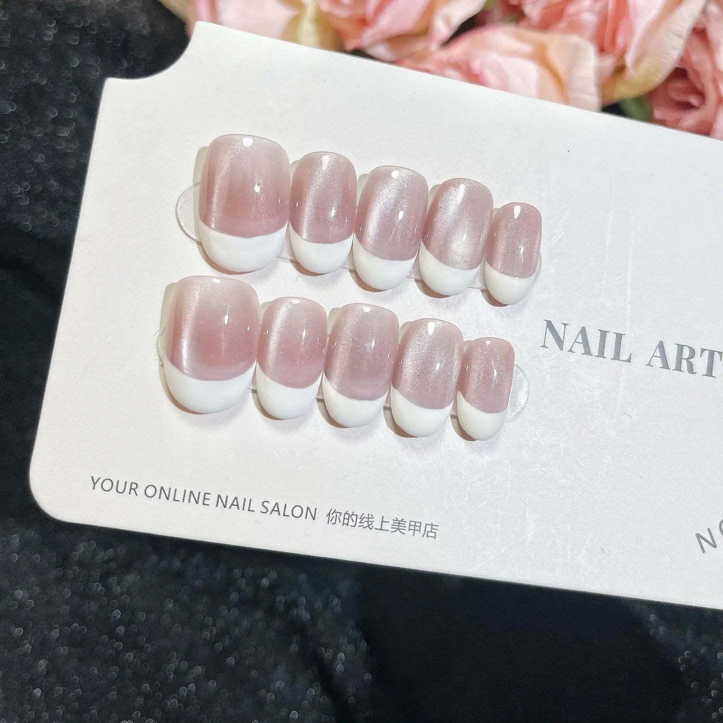 Rosé French Handmade Nails