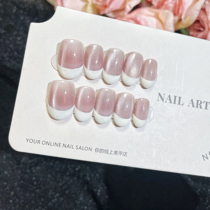 Rosé French Handmade Nails