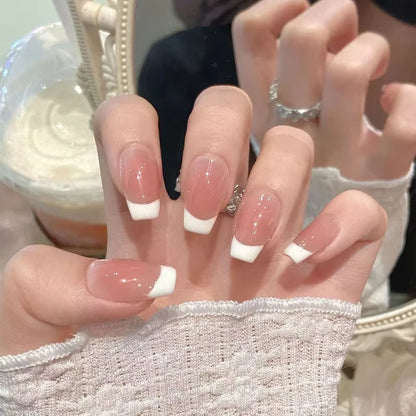 Rosé French Handmade Nails