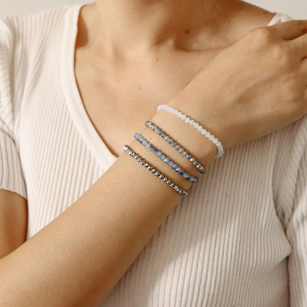 Boho Crystal Trio Bracelet Set