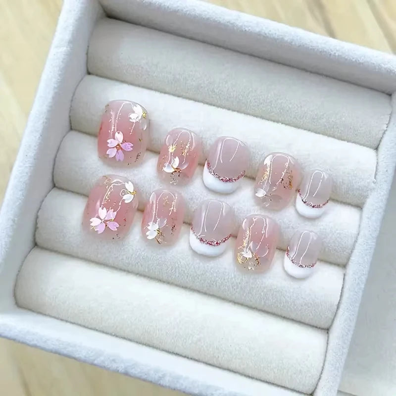 Rosé French Handmade Nails