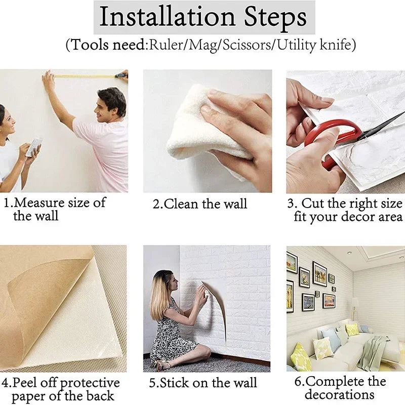 Brick Charm 3D Wallpaper