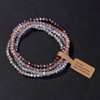 Boho Crystal Trio Bracelet Set