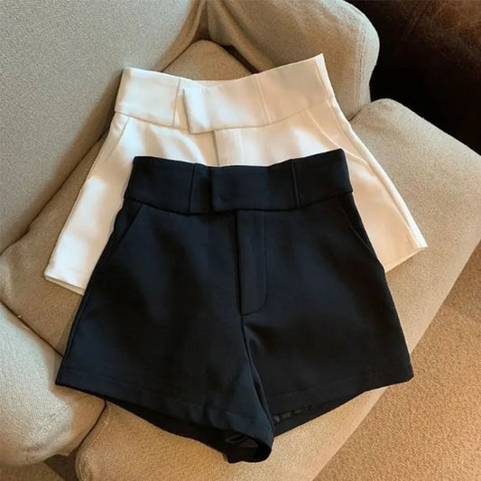 Mooyufon High-Waist Black Shorts
